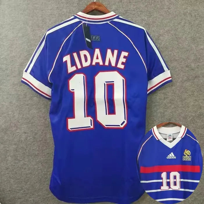 France Home Retro 1998 ZIDANE #10 Jersey